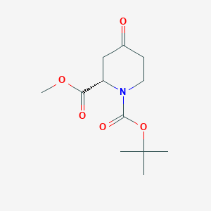 molecular formula C12H19NO5 B1463255 (S)-1-Tert-butyl 2-methyl 4-oxopiperidine-1,2-dicarboxylate CAS No. 756486-14-3
