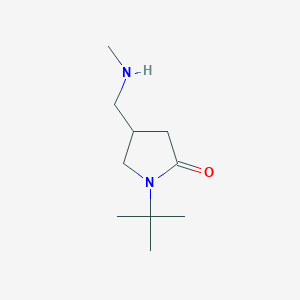 molecular formula C10H20N2O B1463260 1-Tert-Butyl-4-[(Methylamino)Methyl]-2-Pyrrolidinone CAS No. 893750-65-7
