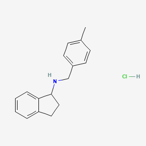 N-[(4-methylphenyl)methyl]-2,3-dihydro-1H-inden-1-amine hydrochloride