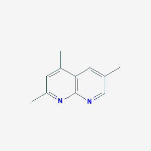 molecular formula C11H12N2 B14632661 2,4,6-Trimethyl-1,8-naphthyridine CAS No. 54416-39-6
