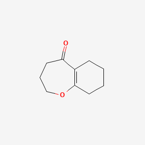 molecular formula C10H14O2 B14632672 3,4,6,7,8,9-Hexahydro-1-benzoxepin-5(2H)-one CAS No. 52762-37-5