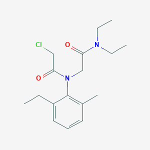 molecular formula C17H25ClN2O2 B14632696 N~2~-(Chloroacetyl)-N,N-diethyl-N~2~-(2-ethyl-6-methylphenyl)glycinamide CAS No. 55883-12-0