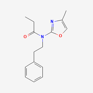 molecular formula C15H18N2O2 B14632758 N-(4-Methyl-1,3-oxazol-2-yl)-N-(2-phenylethyl)propanamide CAS No. 57068-30-1