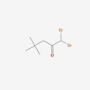 molecular formula C7H12Br2O B14632794 1,1-Dibromo-4,4-dimethylpentan-2-one CAS No. 54665-35-9