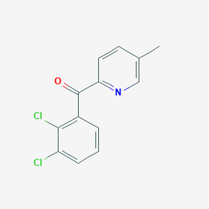 molecular formula C13H9Cl2NO B1463283 2-(2,3-Dichlorobenzoyl)-5-methylpyridine CAS No. 1187164-76-6