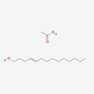 molecular formula C16H32O3 B14632835 Acetic acid;tetradec-4-en-1-ol CAS No. 54897-66-4