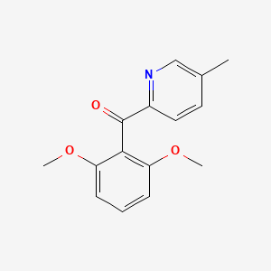 B1463284 2-(2,6-Dimethoxybenzoyl)-5-methylpyridine CAS No. 1187164-85-7