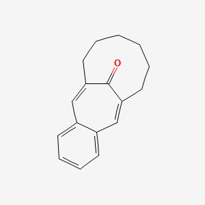 molecular formula C17H18O B14632861 6,13-Methanobenzocyclododecene-15-one, 7,8,9,10,11,12-hexahydro- CAS No. 55027-91-3