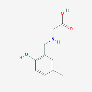 molecular formula C10H13NO3 B14632874 N-[(2-Hydroxy-5-methylphenyl)methyl]glycine CAS No. 55739-34-9