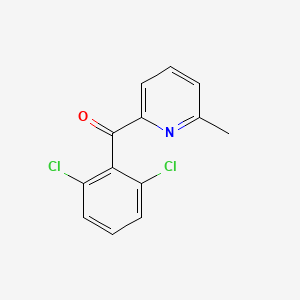 molecular formula C13H9Cl2NO B1463288 2-(2,6-Dichlorobenzoyl)-6-methylpyridine CAS No. 1187166-25-1