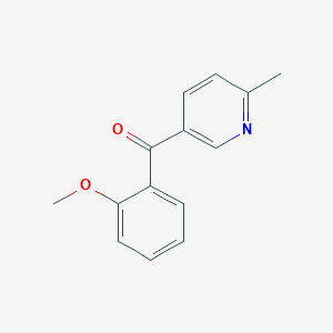 molecular formula C14H13NO2 B1463290 5-(2-Methoxybenzoyl)-2-methylpyridine CAS No. 1187163-95-6