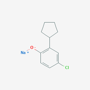 molecular formula C11H12ClNaO B14632901 Sodium 4-chloro-2-cyclopentylphenate CAS No. 53404-20-9