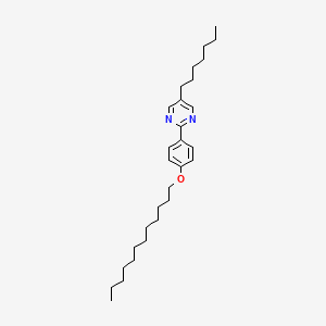 molecular formula C29H46N2O B14632926 Pyrimidine, 2-[4-(dodecyloxy)phenyl]-5-heptyl- CAS No. 57202-43-4