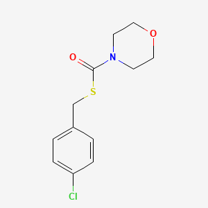 molecular formula C12H14ClNO2S B14632929 S-[(4-Chlorophenyl)methyl] morpholine-4-carbothioate CAS No. 56532-20-8