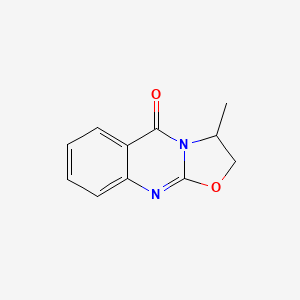 molecular formula C11H10N2O2 B14632950 3-Methyl-2,3-dihydro-5H-[1,3]oxazolo[2,3-b]quinazolin-5-one CAS No. 52727-42-1