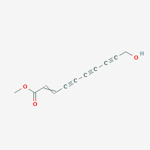 molecular formula C11H8O3 B14632954 Methyl 10-hydroxydec-2-ene-4,6,8-triynoate CAS No. 54981-68-9