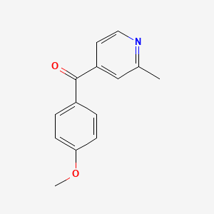 molecular formula C14H13NO2 B1463303 4-(4-Methoxybenzoyl)-2-methylpyridine CAS No. 1187168-92-8