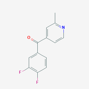 molecular formula C13H9F2NO B1463304 4-(3,4-Difluorobenzoyl)-2-methylpyridine CAS No. 1187167-50-5
