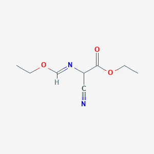 molecular formula C8H12N2O3 B14633048 Ethyl (E)-N-(ethoxymethylidene)-3-nitriloalaninate CAS No. 52579-16-5