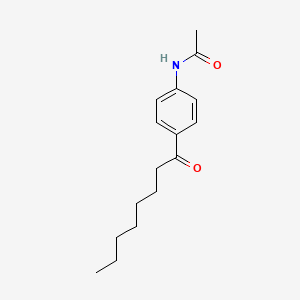 molecular formula C16H23NO2 B14633053 Acetanilide, 4-heptanoyl- CAS No. 57222-73-8