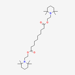 molecular formula C32H60N2O4 B14633055 Bis[2-(2,2,6,6-tetramethylpiperidin-1-yl)ethyl] decanedioate CAS No. 54262-95-2