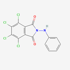 molecular formula C14H6Cl4N2O2 B14633058 Phthalimide, 4,5,6,7-tetrachloro-N-anilino- CAS No. 55809-92-2