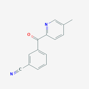 B1463310 2-(3-Cyanobenzoyl)-5-methylpyridine CAS No. 1187163-45-6