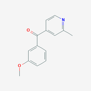 molecular formula C14H13NO2 B1463313 4-(3-Methoxybenzoyl)-2-methylpyridine CAS No. 1187169-47-6