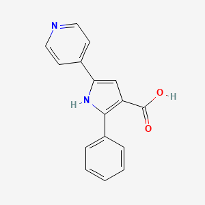 2-phenyl-5-pyridin-4-yl-1H-pyrrole-3-carboxylic acid