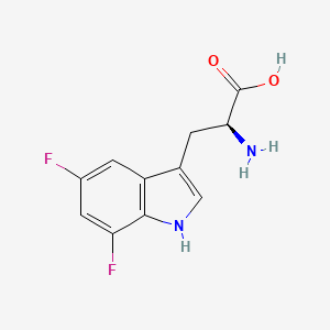 molecular formula C11H10F2N2O2 B14633183 5,7-Difluoro-L-tryptophan CAS No. 53314-96-8