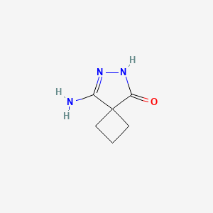 molecular formula C6H9N3O B1463320 8-Amino-6,7-diazaspiro[3.4]oct-7-en-5-one CAS No. 1221791-84-9