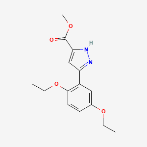 molecular formula C15H18N2O4 B1463321 methyl 3-(2,5-diethoxyphenyl)-1H-pyrazole-5-carboxylate CAS No. 1276541-69-5