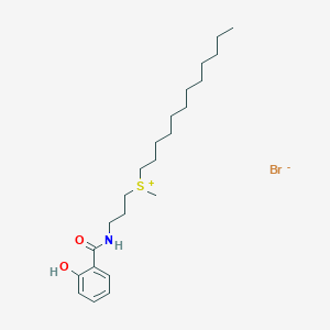 molecular formula C23H40BrNO2S B14633218 Dodecyl[3-(2-hydroxybenzamido)propyl]methylsulfanium bromide CAS No. 56492-06-9