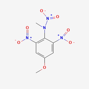 molecular formula C8H8N4O7 B14633231 Benzenamine, 4-methoxy-N-methyl-N,2,6-trinitro- CAS No. 57205-99-9