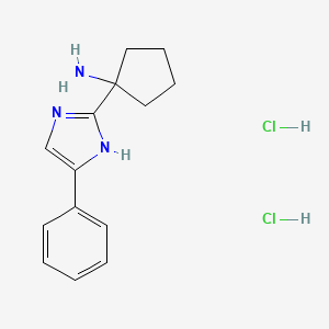 1-(4-phenyl-1H-imidazol-2-yl)cyclopentan-1-amine dihydrochloride