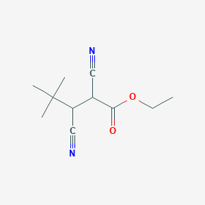 molecular formula C11H16N2O2 B14633293 Ethyl 2,3-dicyano-4,4-dimethylpentanoate CAS No. 52685-35-5