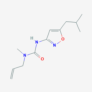molecular formula C12H19N3O2 B14633319 N-Methyl-N'-[5-(2-methylpropyl)-1,2-oxazol-3-yl]-N-prop-2-en-1-ylurea CAS No. 55808-67-8