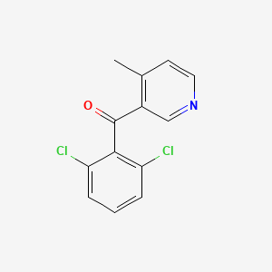 molecular formula C13H9Cl2NO B1463332 3-(2,6-Dichlorobenzoyl)-4-methylpyridine CAS No. 1187167-72-1