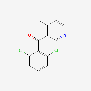 B1463332 3-(2,6-Dichlorobenzoyl)-4-methylpyridine CAS No. 1187167-72-1