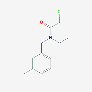 2-chloro-N-ethyl-N-[(3-methylphenyl)methyl]acetamide