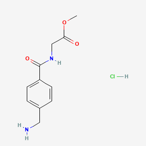 Methyl 2-{[4-(aminomethyl)phenyl]formamido}acetate hydrochloride