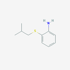 molecular formula C10H15NS B14633429 2-[(2-Methylpropyl)sulfanyl]aniline CAS No. 53036-43-4
