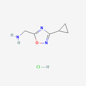(3-Cyclopropyl-1,2,4-oxadiazol-5-yl)methanamine hydrochloride