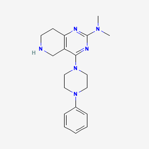 molecular formula C19H26N6 B1463351 N,N-Dimethyl-4-(4-phenylpiperazin-1-YL)-5,6,7,8-tetrahydropyrido[4,3-D]pyrimidin-2-amine CAS No. 1015856-19-5