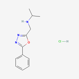 [(5-Phenyl-1,3,4-oxadiazol-2-yl)methyl](propan-2-yl)amine hydrochloride