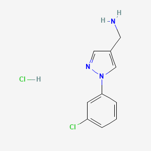 B1463356 [1-(3-chlorophenyl)-1H-pyrazol-4-yl]methanamine hydrochloride CAS No. 1193389-54-6