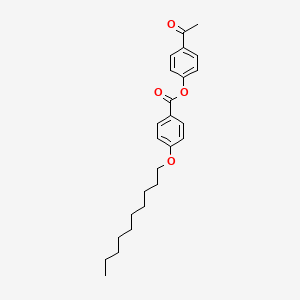 molecular formula C25H32O4 B14633566 Benzoic acid, 4-(decyloxy)-, 4-acetylphenyl ester CAS No. 55097-88-6