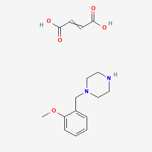 molecular formula C16H22N2O5 B14633578 But-2-enedioic acid;1-[(2-methoxyphenyl)methyl]piperazine CAS No. 55037-83-7