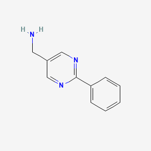 molecular formula C11H11N3 B1463358 (2-Phenylpyrimidin-5-YL)methanamine CAS No. 944905-11-7