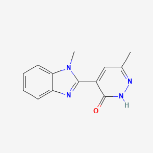 molecular formula C13H12N4O B1463360 6-methyl-4-(1-methyl-1H-1,3-benzodiazol-2-yl)-2,3-dihydropyridazin-3-one CAS No. 1210175-01-1